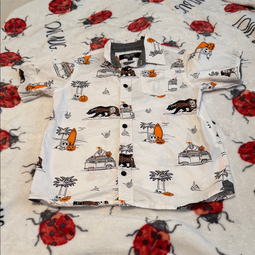 Eighty Eight Kids White and Orange Halloween Shirt